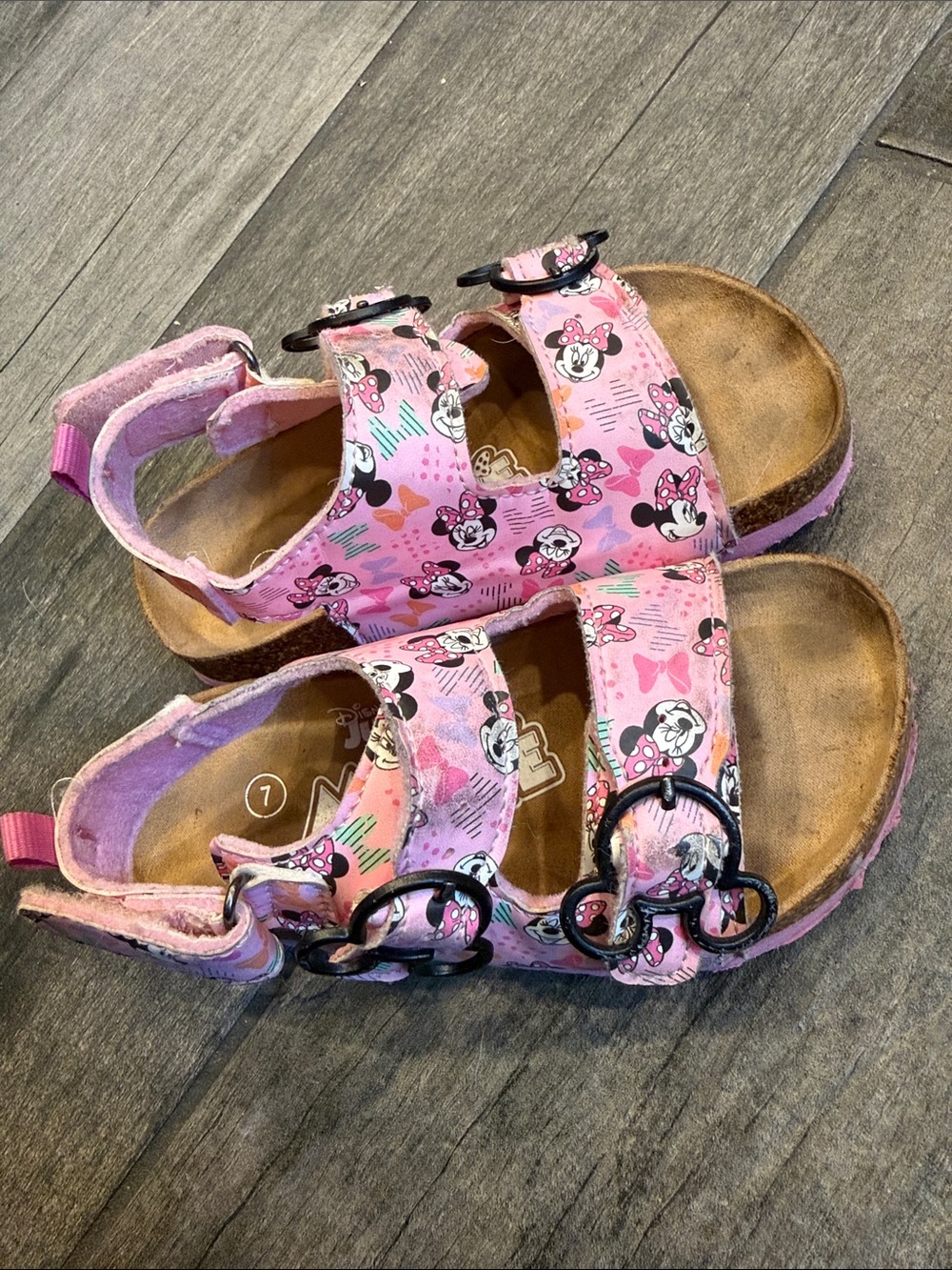 Disney Pink Minnie Mouse Adjustable Kids Sandals